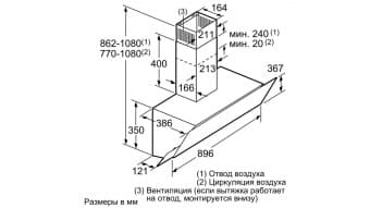 Схема встраивания Bosch DWK 095G20R