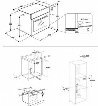 Indesit IFW 6530 IX схема встраивания