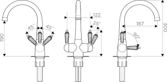 Схема встраивания Omoikiri Okinawa-2