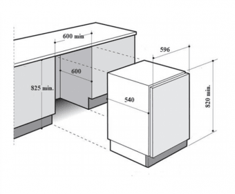 Схема встраивания Kuppersberg WD 1488