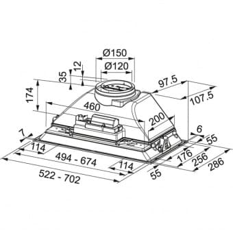 Franke FBI 525 XS HCS кухонная вытяжка