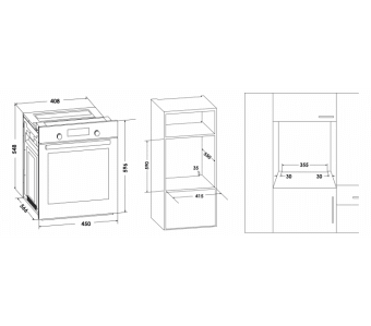 Evelux EO 440 PB встраиваемый духовой шкаф