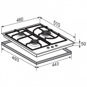 Zigmund Shtain G 14.4 W газовая поверхность