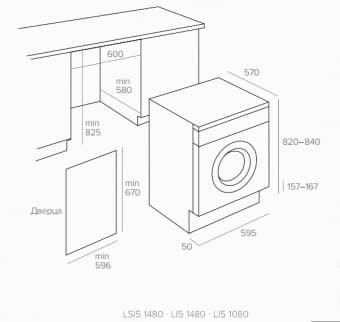 Схема встраивания Teka LI5 1080