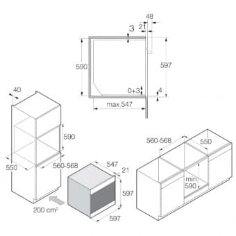 Схема встраивания Asko OP8687B