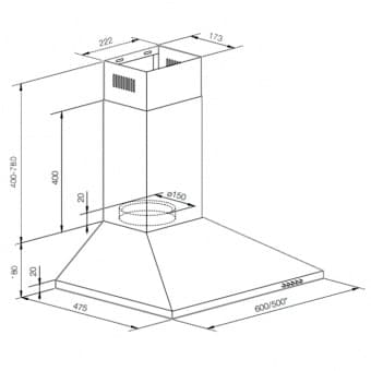 Схема встраивания Graude DHP 60.0 W