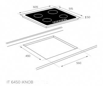 Схема встраивания Teka IT 6450 IKNOB