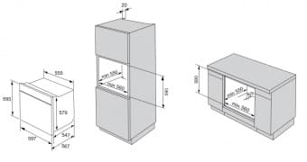 Схема встраивания Gorenje BO 758 KR