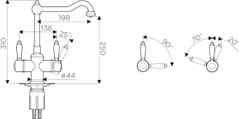Схема встраивания Omoikiri Tottori
