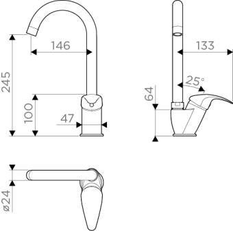 Схема встраивания Omoikiri Umi