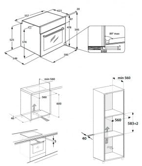 Схема встраивания Hotpoint-Ariston FA5 841 JH WH