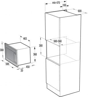 Схема встраивания Gorenje BM251S7XG