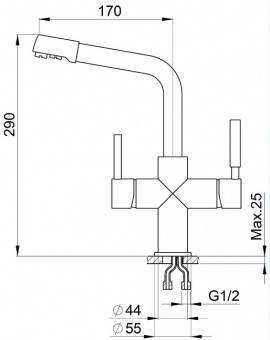 Granula GR-2015 смеситель для кухни 
