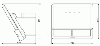 Схема встраивания Smeg KFAB75CR