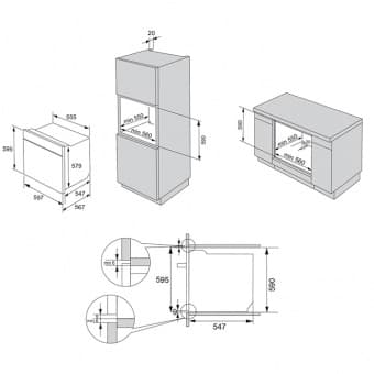 Схема встраивания Gorenje BO 735E20X-2