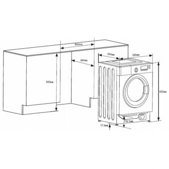 HOMSair WMB126WH встраиваемая стиральная машина