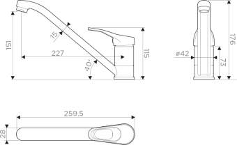 Схема встраивания Omoikiri Kado
