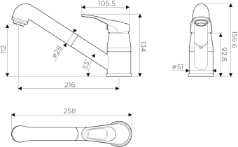 Схема встраивания Omoikiri Tateyama-S
