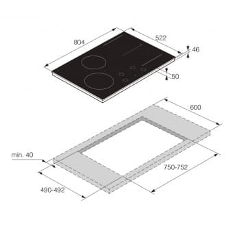Asko HID824GC индукционная поверхность