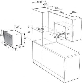 Схема встраивания Gorenje BM171E2XG