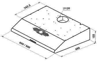 Схема встраивания Korting KHT 6334 B