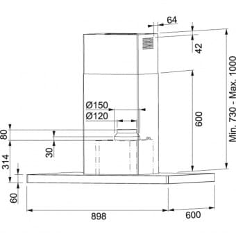 Схема встраивания Franke FCR 925 TC BK XS