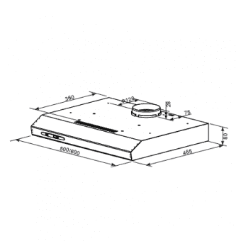 Схема встраивания HOMSair HORIZONTAL 60 Inox