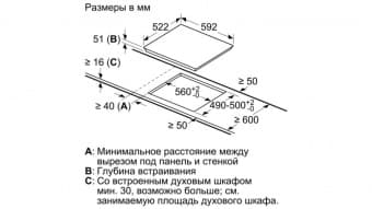 Схема встраивания Bosch PUE611BB5D