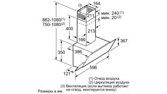 Схема встраивания Bosch DWK 065G20R