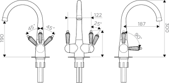 Схема встраивания Omoikiri Okinawa