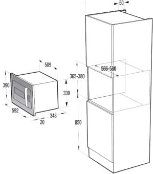 Схема встраивания Gorenje BM235ORAB