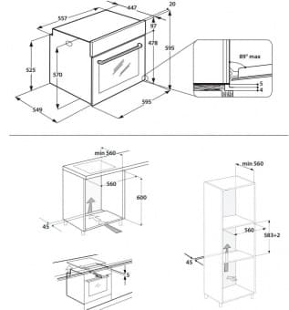 Indesit IFW 6530 BL схема встраивания