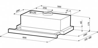 Схема установки Krona KAMILLA sensor 600 white glass 2 мотора