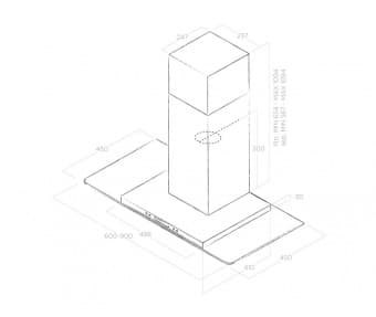 Схема встраивания Elica FLAT GLASS PLUS IX A 60