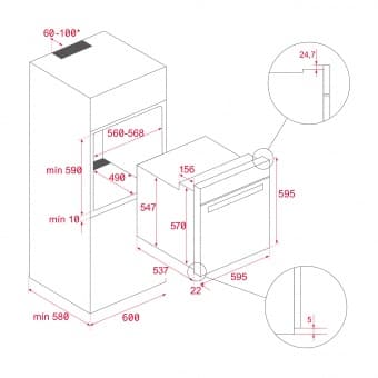 Teka HSB 646 SS встраиваемый духовой шкаф