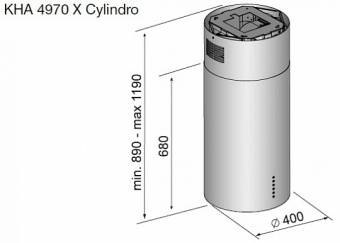 Схема встраивания Korting KHA 4970 X Cylinder