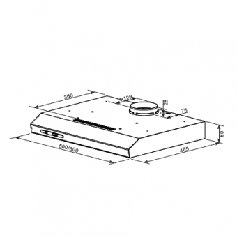 Схема встраивания HOMSair HORIZONTAL 50 Inox
