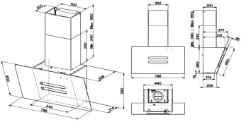 Схема встраивания Faber Vanity EG6 BK A80