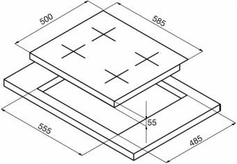 Схема подключения Korting HG 630 CTSB