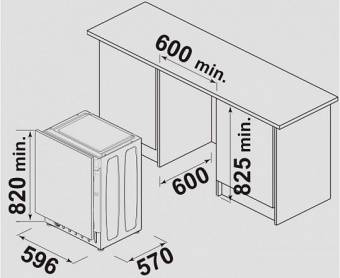 Схема встраивания Korting KWDI 1485 W