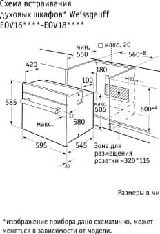 Схема встраивания Weissgauff EOV 16 X