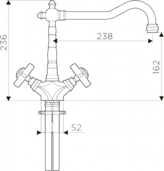 Схема встраивания Omoikiri Tokigawa