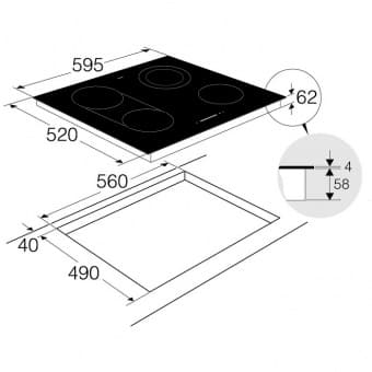 Схема встраивания Asko HCL634G