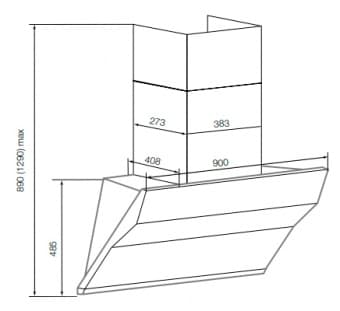 Схема встраивания Graude DH 90.0 GG