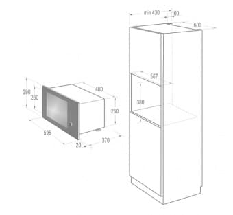 Схема встраивания Gorenje BM6240SY2B