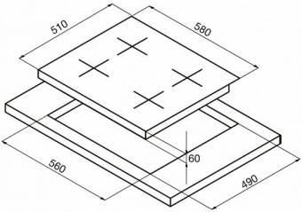 Схема установки Korting HI 64021 B