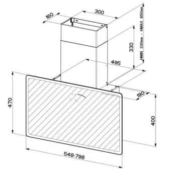 Схема встраивания Faber GLAM FIT 80 WH