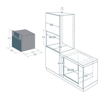 Схема встраивания Asko OCS8664S