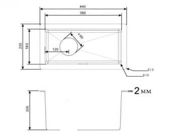 Схема встраивания ZORG ZL R 230440 GRAFIT