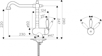 Схема встраивания Omoikiri Kyoto